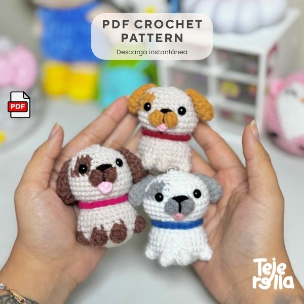 CACHORRITOS patron de crochet español e ingles
