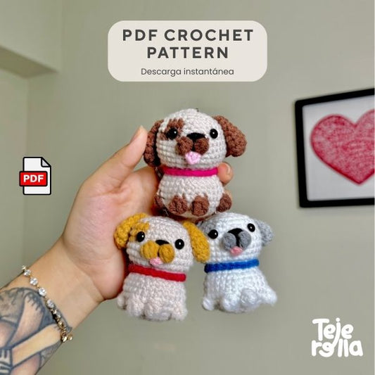 CACHORRITOS patron de crochet español e ingles